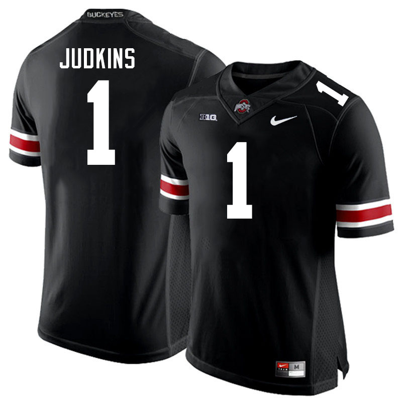 Ohio State Buckeyes Quinshon Judkins Men's's #1 Authentic Black College Football Jersey 2404TYNN5